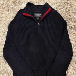Abercrombie & Fitch Muscle‎ Quarter Zip Navy Size: XL